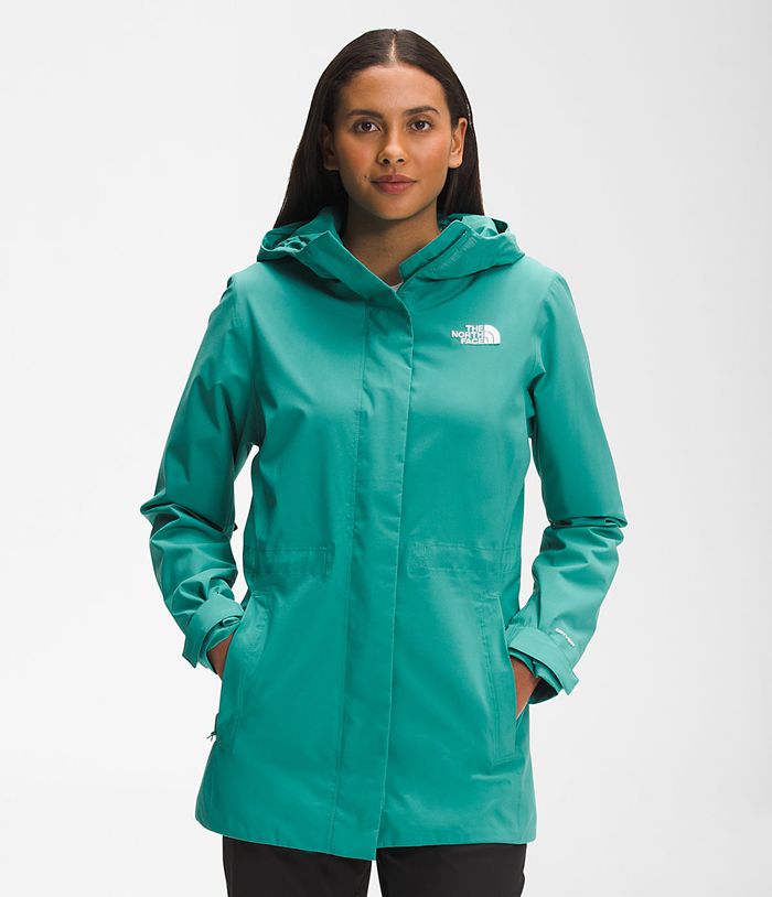 The North Face Womens Rain Jacket City Breeze 069EFHNPX - Green